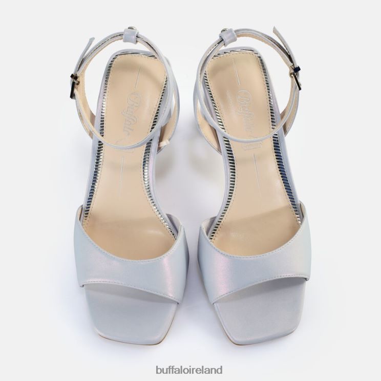 Pearl Light Blue Buffalo April Neat Heeled Sandals vegan |Sandals F06ZHH246 - Image 2