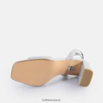 Pearl Light Blue Buffalo April Neat Heeled Sandals vegan |Sandals F06ZHH246 - Image 6