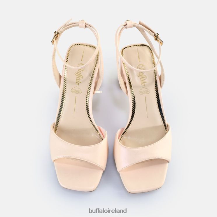 Pearl Light Rose Buffalo April Neat Heeled Sandals vegan |Sandals F06ZHH247 - Image 2