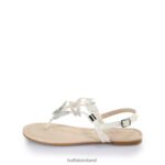 Pearl White Buffalo Capri Sparkling Butterfly Sandals vegan |Sandals F06ZHH385