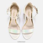 Pearly White Buffalo Jean Ankle Sandal vegan |Sandals F06ZHH414 - Image 3