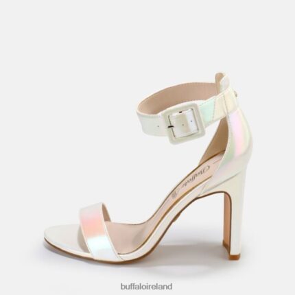 Pearly White Buffalo Jean Ankle Sandal vegan |Sandals F06ZHH414