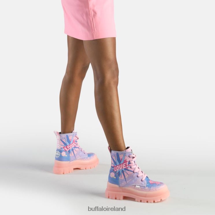 Purple Love Buffalo Aspha Lace Up Hi Ankle Boot vegan |Boots F06ZHH437 - Image 2