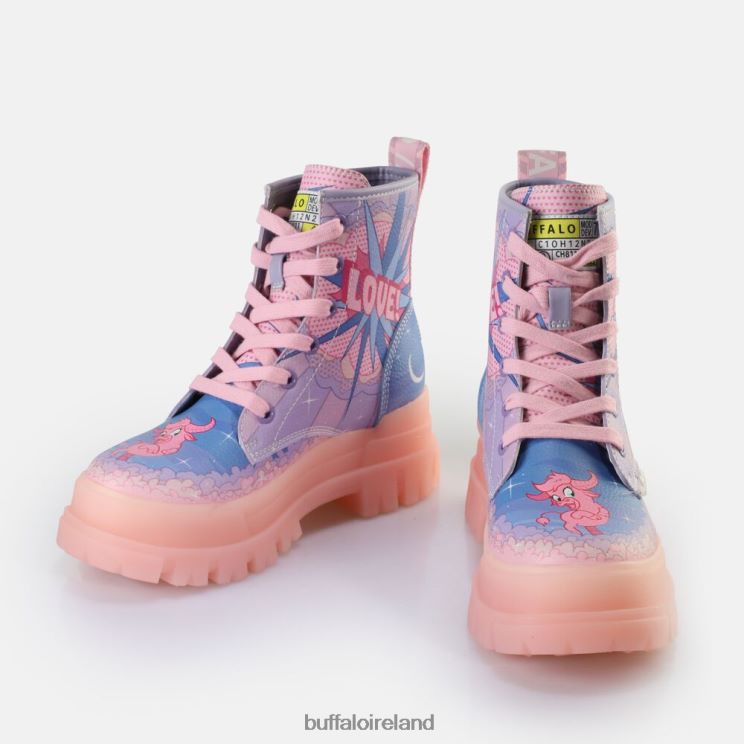 Purple Love Buffalo Aspha Lace Up Hi Ankle Boot vegan |Boots F06ZHH437 - Image 4