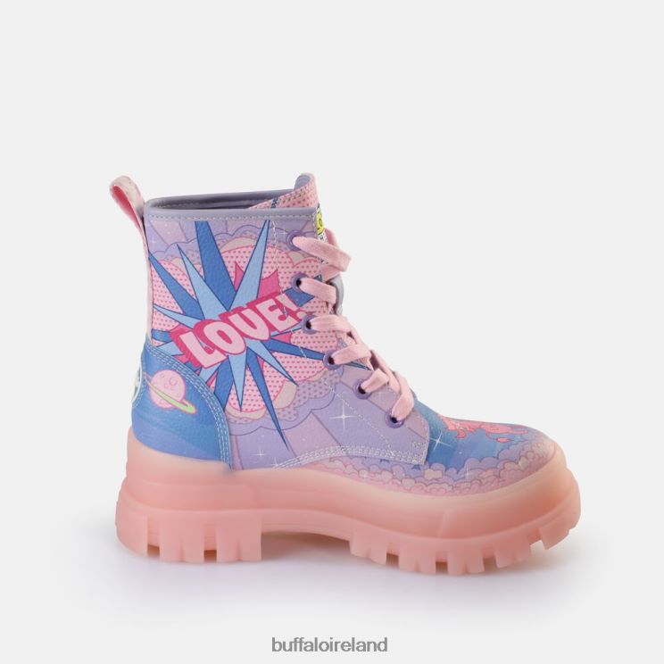Purple Love Buffalo Aspha Lace Up Hi Ankle Boot vegan |Boots F06ZHH437 - Image 5