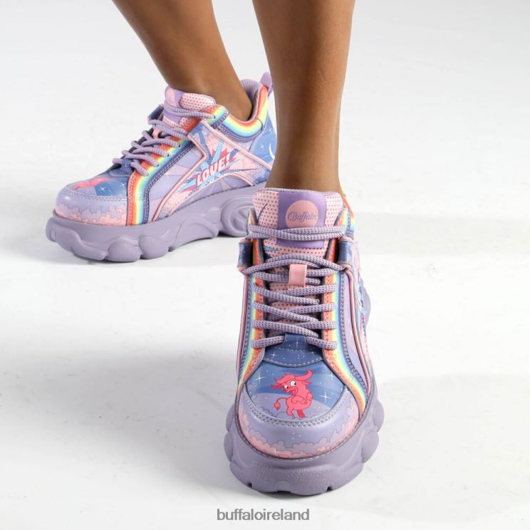 Purple Love Buffalo CLD Corin Graffiti Sneakers Low vegan |Sneakers F06ZHH139 - Image 1