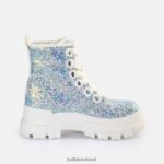 Silver/Cream Buffalo Aspha Lace Up HI Ankle Boot vegan |Boots F06ZHH372 - Image 6