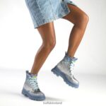 Silver/Grey Buffalo Aspha Lace Up Hi Ankle Boot vegan |Boots F06ZHH440 - Image 2