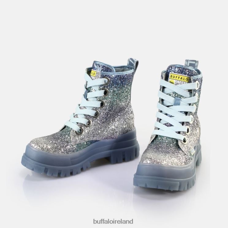 Silver/Grey Buffalo Aspha Lace Up Hi Ankle Boot vegan |Boots F06ZHH440 - Image 4