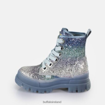 Silver/Grey Buffalo Aspha Lace Up Hi Ankle Boot vegan |Boots F06ZHH440
