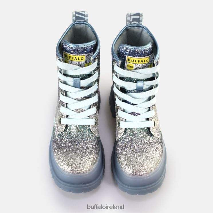 Silver/Grey Buffalo Aspha Lace Up Hi Ankle Boot vegan |Boots F06ZHH440 - Image 6