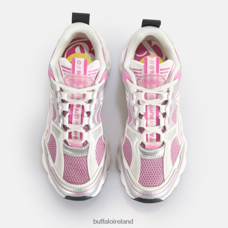 Silver/Pink Buffalo CLD Run JOG trainers low vegan |Sneakers F06ZHH239 - Image 3