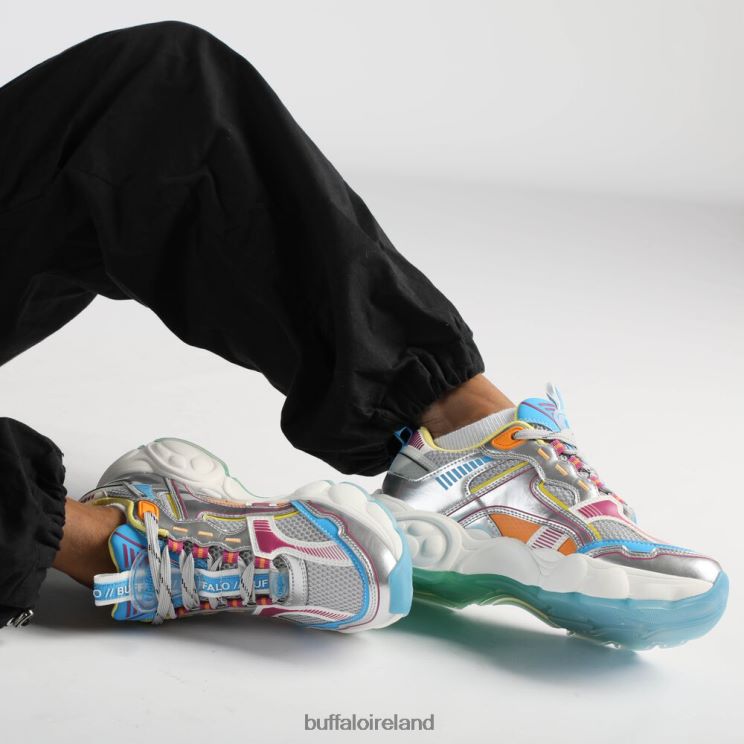silver_purple_buffalo_cld_run_jog_sneakers_low_vegan_sneakers_f06zhh238.jpg Silver/Purple Buffalo CLD Run Jog Sneakers Low vegan |Sneakers F06ZHH238 - Image 1