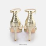 Snake Gold Buffalo Monroe 2 heeled sandal vegan |Sandals F06ZHH230 - Image 2