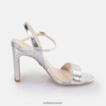 Snake Silver Buffalo Jean Neat heeled sandal vegan |Sandals F06ZHH39 - Image 5