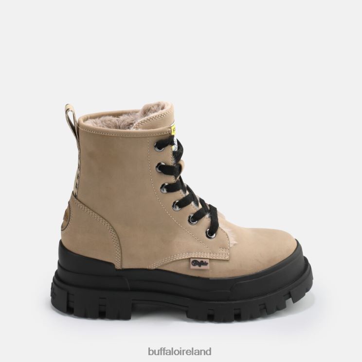 taupe_buffalo_aspha_rld_vegan_boots_boots_f06zhh275.jpg Taupe Buffalo Aspha RLD vegan boots |Boots F06ZHH275 - Image 1
