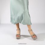Taupe Buffalo May Donna heeled sandals vegan |Sandals F06ZHH325 - Image 2