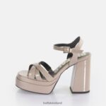 Taupe Buffalo May Donna heeled sandals vegan |Sandals F06ZHH325