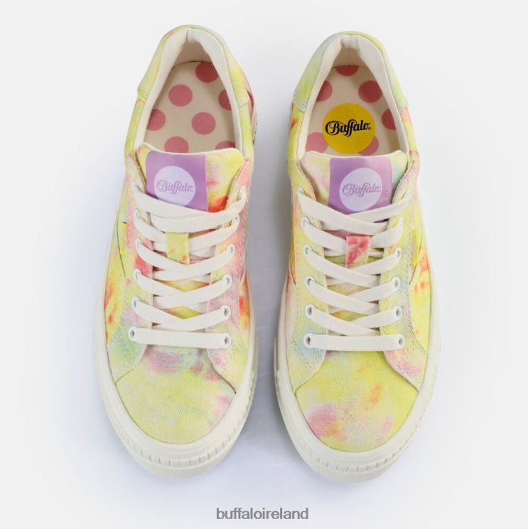 Tie-Dye Coral/Green Buffalo Paired Sneakers Low vegan |Sneakers F06ZHH115 - Image 3