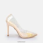 Transparent/Cream Buffalo Juliette Diamond Pump vegan |Heels F06ZHH378 - Image 5