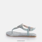 Water Denim Blue Buffalo Capri Glam Sandals vegan |Sandals F06ZHH88