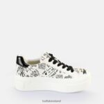 White/Black Buffalo Paired Graffiti Sneakers Low vegan |Sneakers F06ZHH34 - Image 4