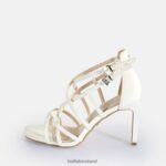White Buffalo Blair Cage Heeled Sandals vegan |Sandals F06ZHH282