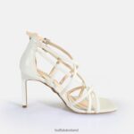 White Buffalo Blair Cage Heeled Sandals vegan |Sandals F06ZHH282 - Image 6