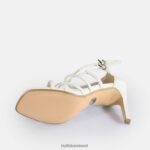 White Buffalo Blair Cage Heeled Sandals vegan |Sandals F06ZHH282 - Image 7
