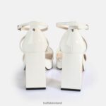 White Buffalo Cherry Neat Heeled Sandals vegan |Sandals F06ZHH444 - Image 5