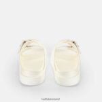 White Buffalo Elly Slide Platform Slides vegan |Slides F06ZHH832 - Image 7