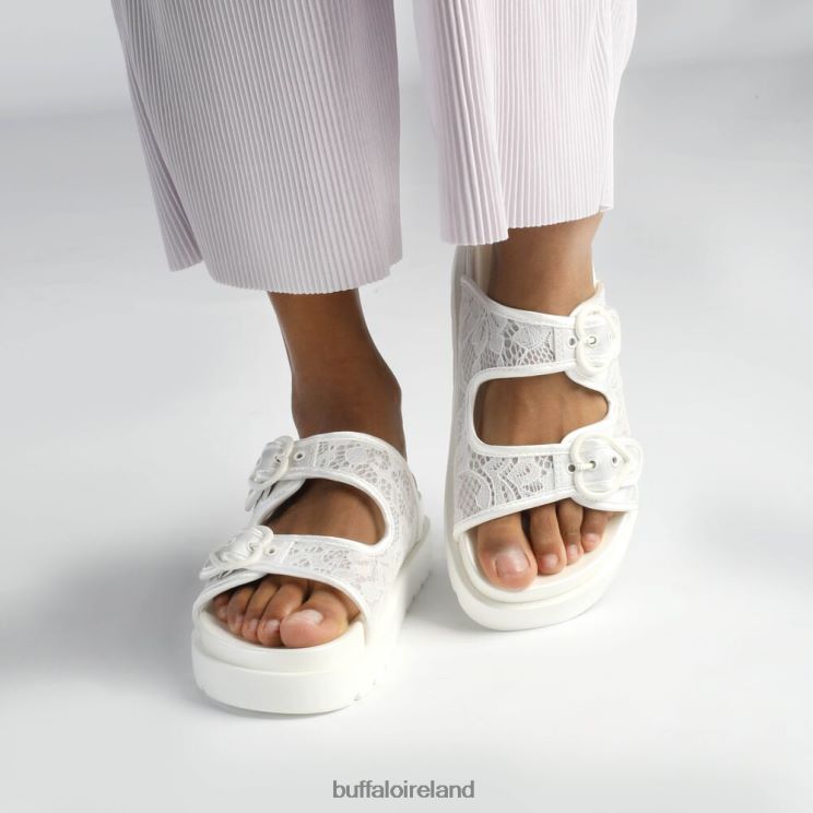 white_buffalo_elly_slide_platform_slides_vegan_slides_f06zhh832.jpg White Buffalo Elly Slide Platform Slides vegan |Slides F06ZHH832 - Image 1