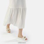 White Buffalo Eve Chain platform sandals vegan |Slides F06ZHH853 - Image 2