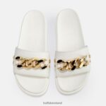 White Buffalo Eve Chain platform sandals vegan |Slides F06ZHH853 - Image 3