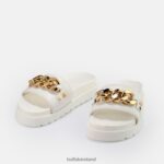 White Buffalo Eve Chain platform sandals vegan |Slides F06ZHH853 - Image 4