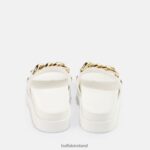 White Buffalo Eve Chain platform sandals vegan |Slides F06ZHH853 - Image 5