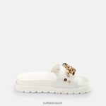 White Buffalo Eve Chain platform sandals vegan |Slides F06ZHH853 - Image 7