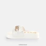 White Buffalo Fabia Chain Platform Slides vegan |Slides F06ZHH379 - Image 4