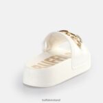 White Buffalo Fabia Chain Platform Slides vegan |Slides F06ZHH379 - Image 5