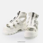 White Buffalo GLD ZIP platform sandals vegan |Sandals F06ZHH405 - Image 4