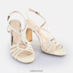 White Buffalo Jean Vamp Heeled Sandals vegan |Sandals F06ZHH605 - Image 3