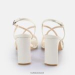 White Buffalo Jean Vamp Heeled Sandals vegan |Sandals F06ZHH605 - Image 4