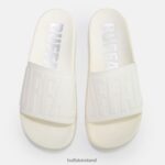 White Buffalo Lake Bold platform sandals vegan |Slides F06ZHH462 - Image 3