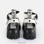 White Buffalo Lion Teeth Platform Sandals vegan |Sandals F06ZHH158 - Image 5