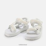 White Buffalo Sage Pearl platform sandals vegan |Sandals F06ZHH842 - Image 4
