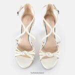 White Buffalo Serena Bow Heeled Sandals vegan |Sandals F06ZHH287 - Image 3