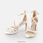 White Buffalo Serena Bow Heeled Sandals vegan |Sandals F06ZHH287 - Image 4