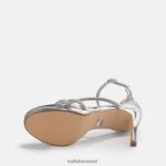 White Buffalo Serena Shine heeled Sandal |Sandals F06ZHH626 - Image 6