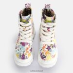 White Graffiti Buffalo Aspha Lace Up Hi Ankle-Boot vegan |Boots F06ZHH375 - Image 3