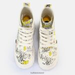 White Graffiti Buffalo Aspha Lace Up Hi Ankle Boot vegan |Boots F06ZHH438 - Image 6